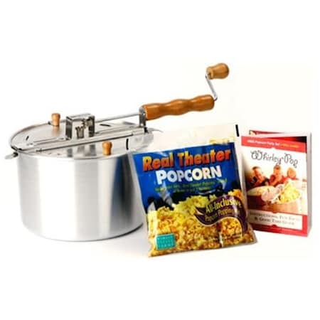 Wabash Valley Farms Wabash Valley Farms 25008A 6 QT Original Whirley Pop Stove Top Popcorn Popper 157254